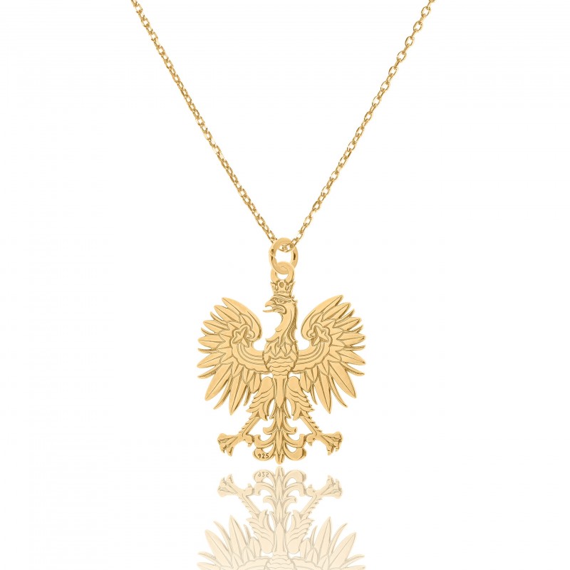 Colier din argint placat cu aur cu un vultur - emblema Poloniei