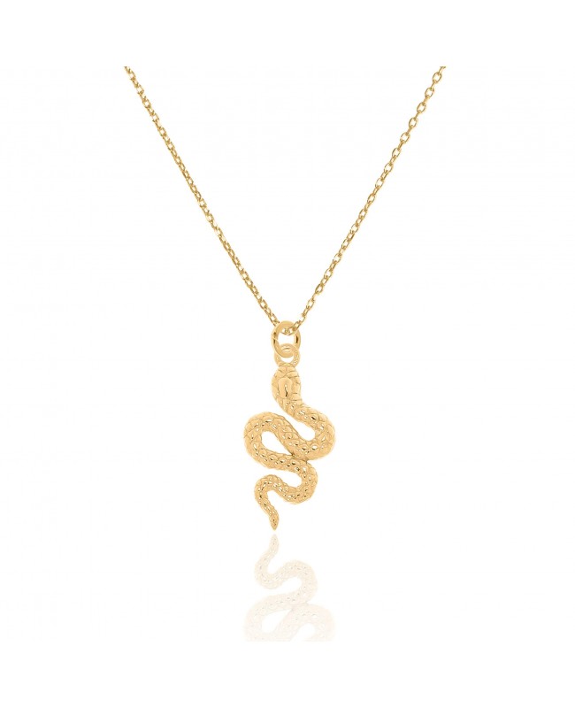 Colier din argint placat cu aur cu un șarpe