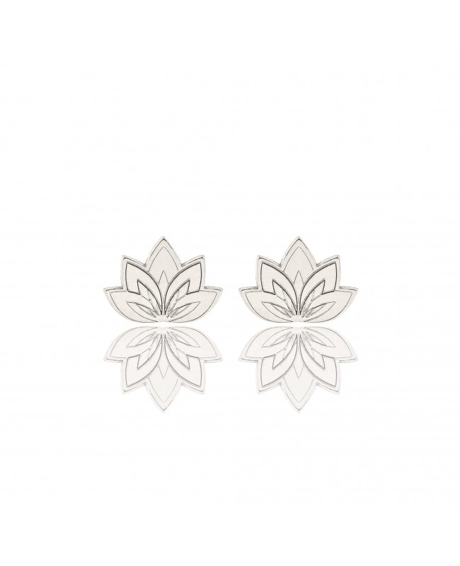 Cercei din argint cu flori de lotus